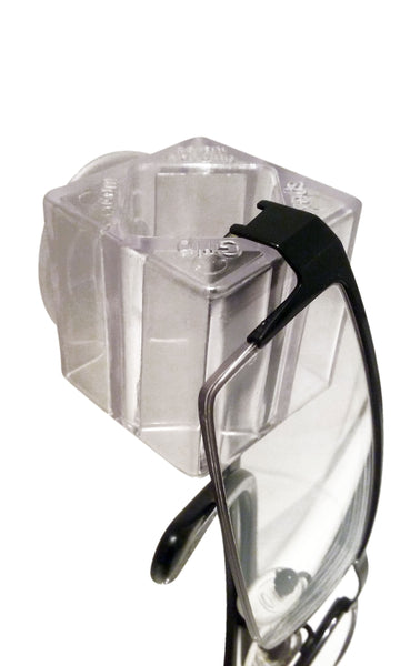 Portable Eyewear Holder for Golfers. Attaches to Golf Cart Windshield then take it with you. One Hand Store and Retrieve